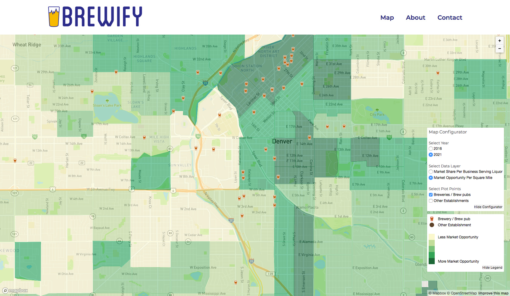 Screenshot of Brewify Web App