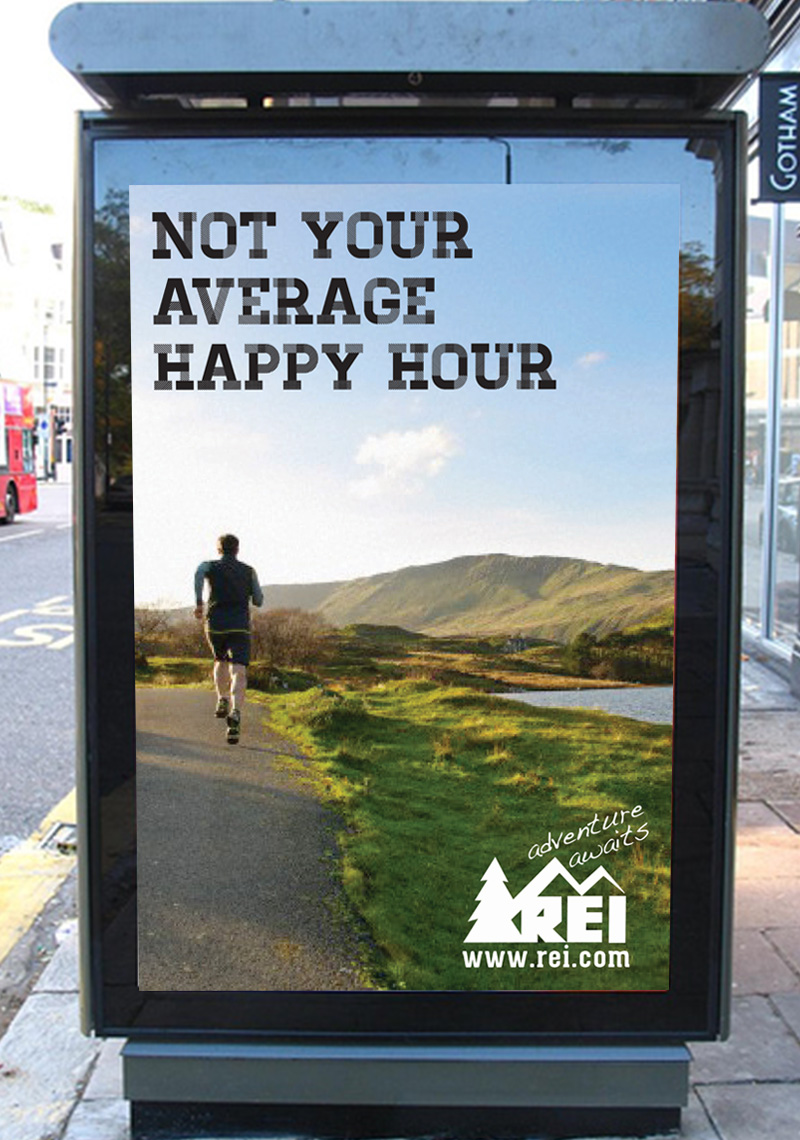 REI Public Transportation Ad Bus Shelter #4